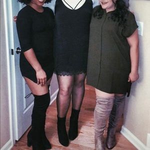 Forever 21 Hunter Green Shortsleeved Oversized Button Down Dress